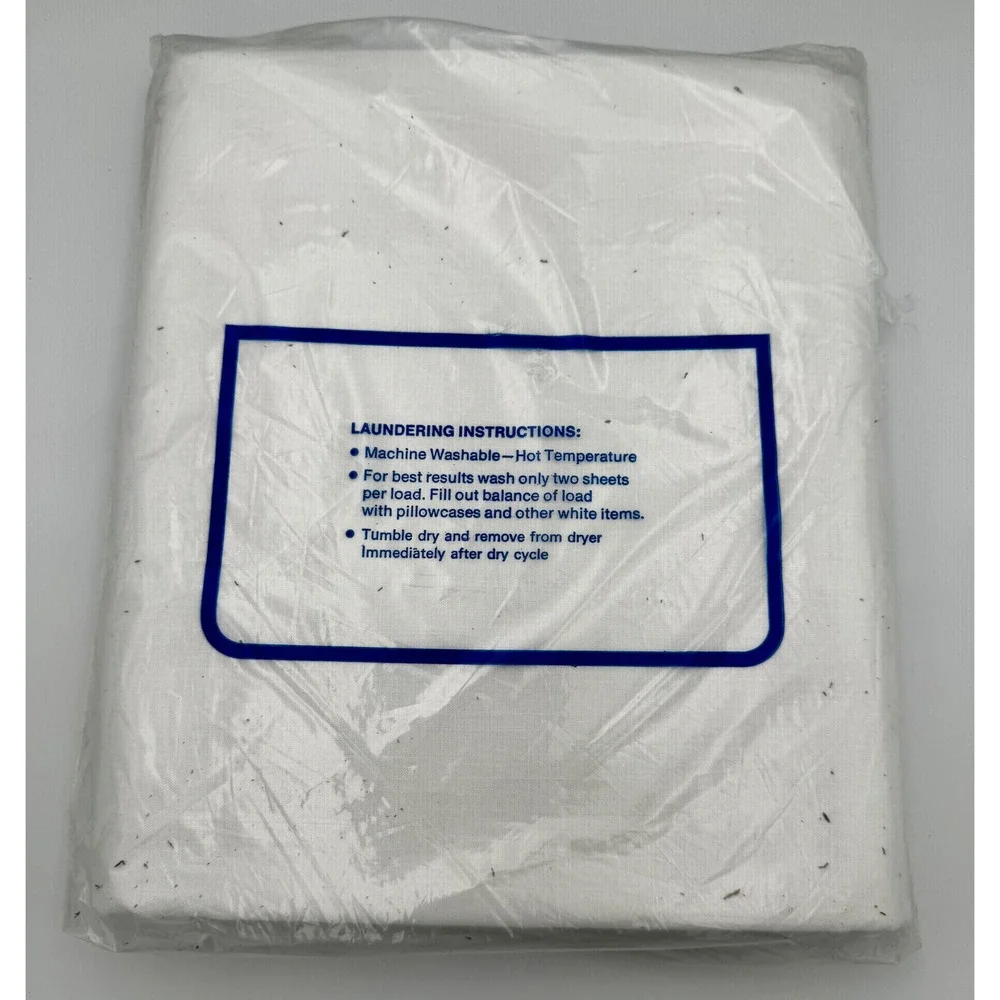 Vintage Sears Perma-Prest Twin Flat Sheet New Sealed NOTE